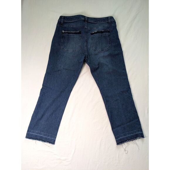Michael Kors Jeans Womens 8 Raw Hem Cropped Denim‎ Pants - Picture 3 of 9